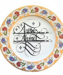 Hattatalibey – Kişiye Özel Kaligrafi Sanatlı Kütahya Seramik, Tabak (Ürün Kodu: TK010)