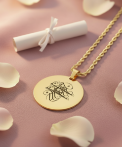 Alternative view of Kişiye özel İsimli ve Ayet-El Kürsi Yazılı Kolye