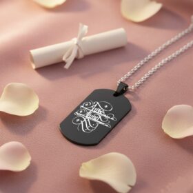 Kişiye Özel Hat Sanatıyla Yazılmış  İsimli Kolye